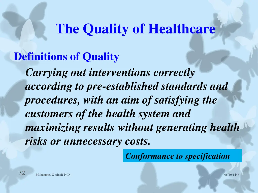 the quality of healthcare 1