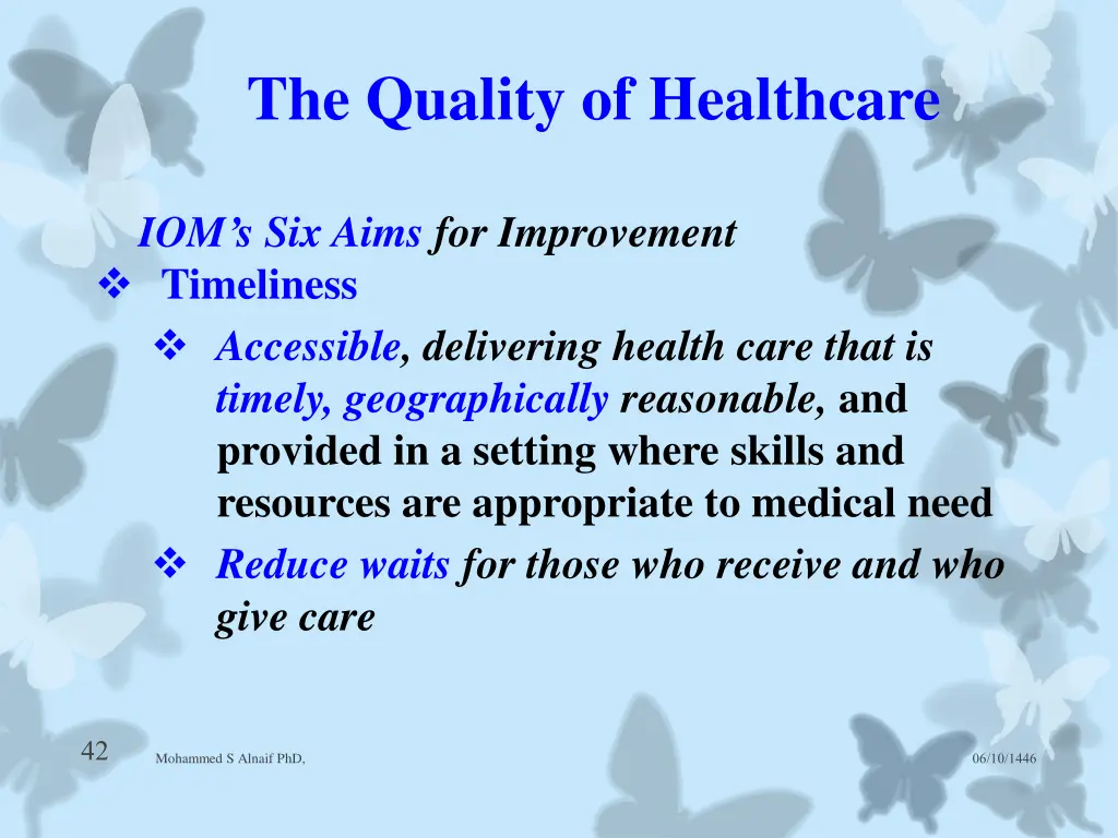 the quality of healthcare 11