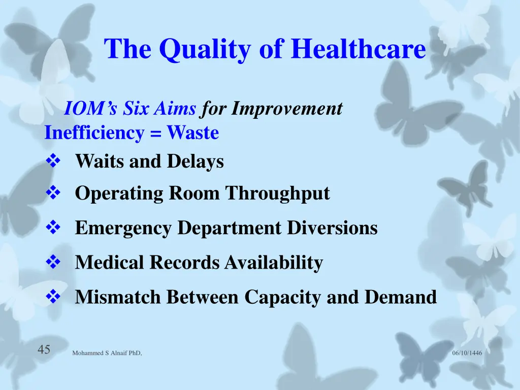 the quality of healthcare 14