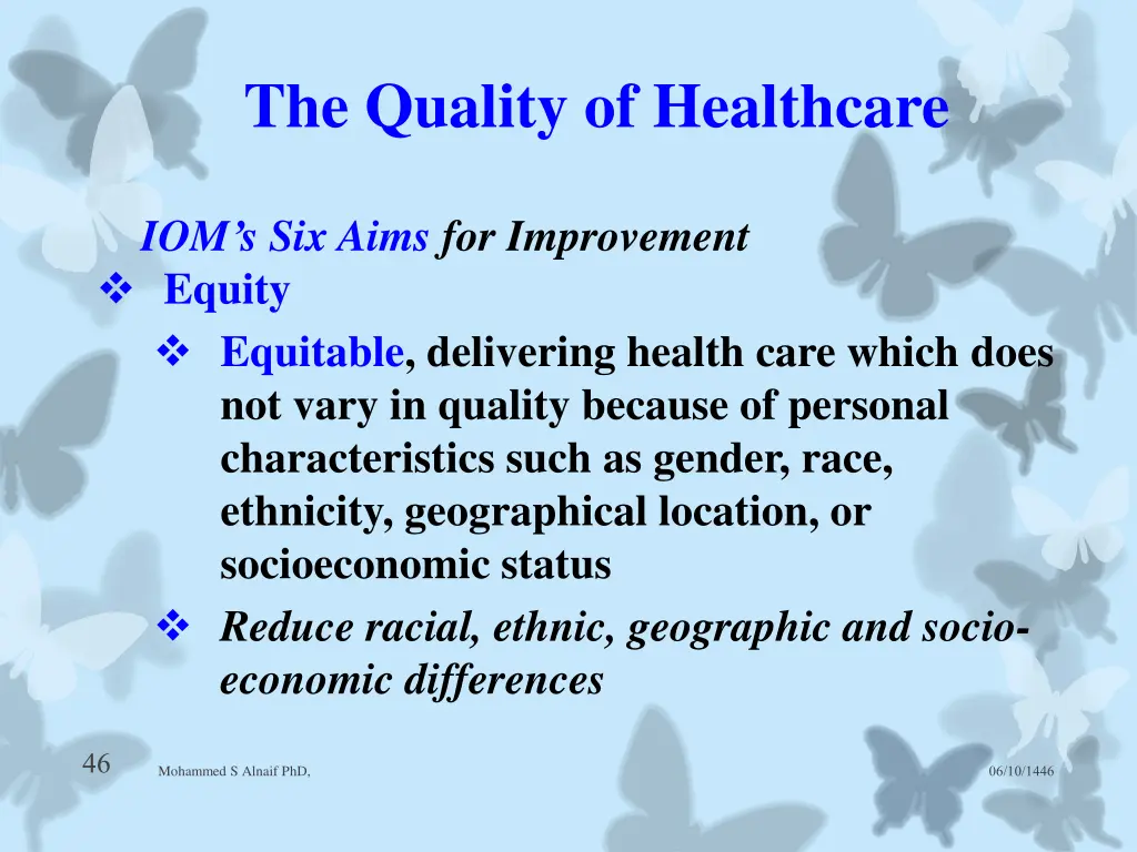 the quality of healthcare 15