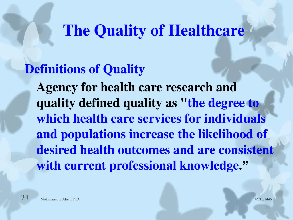 the quality of healthcare 3