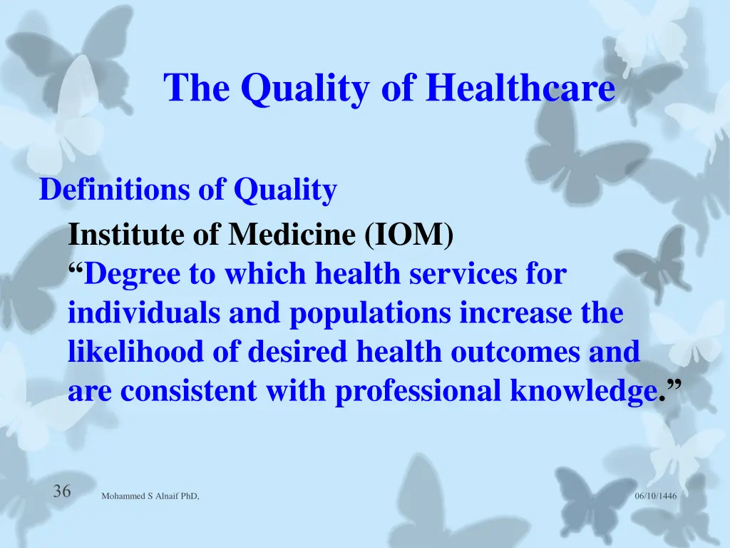 the quality of healthcare 5