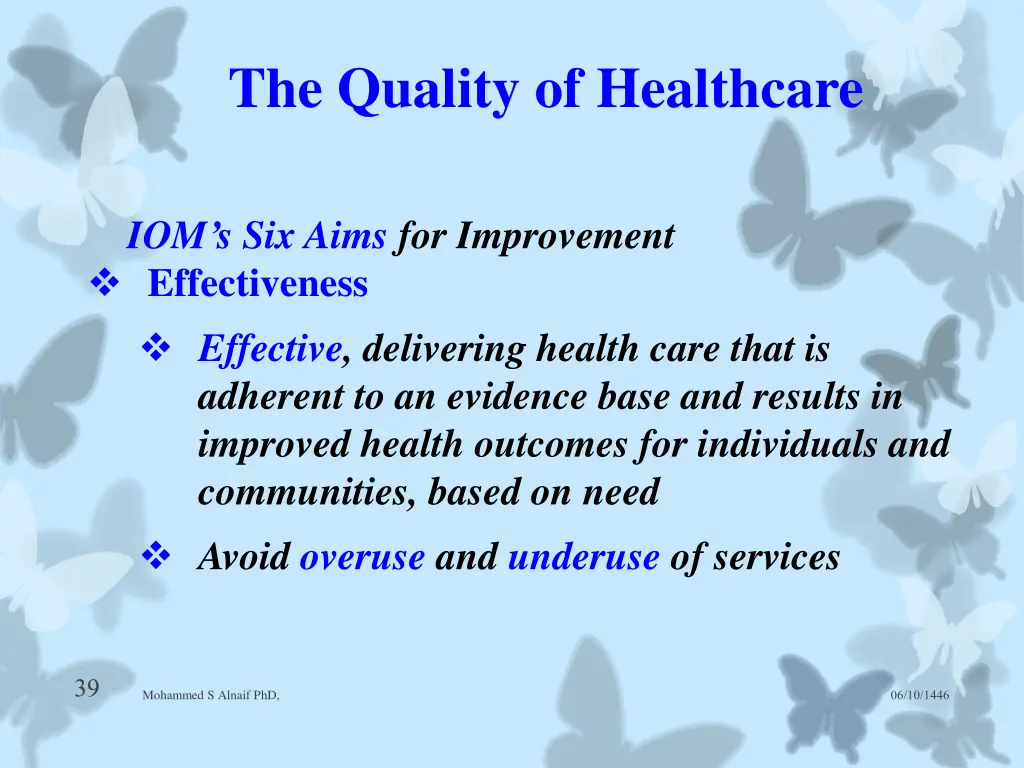 the quality of healthcare 8