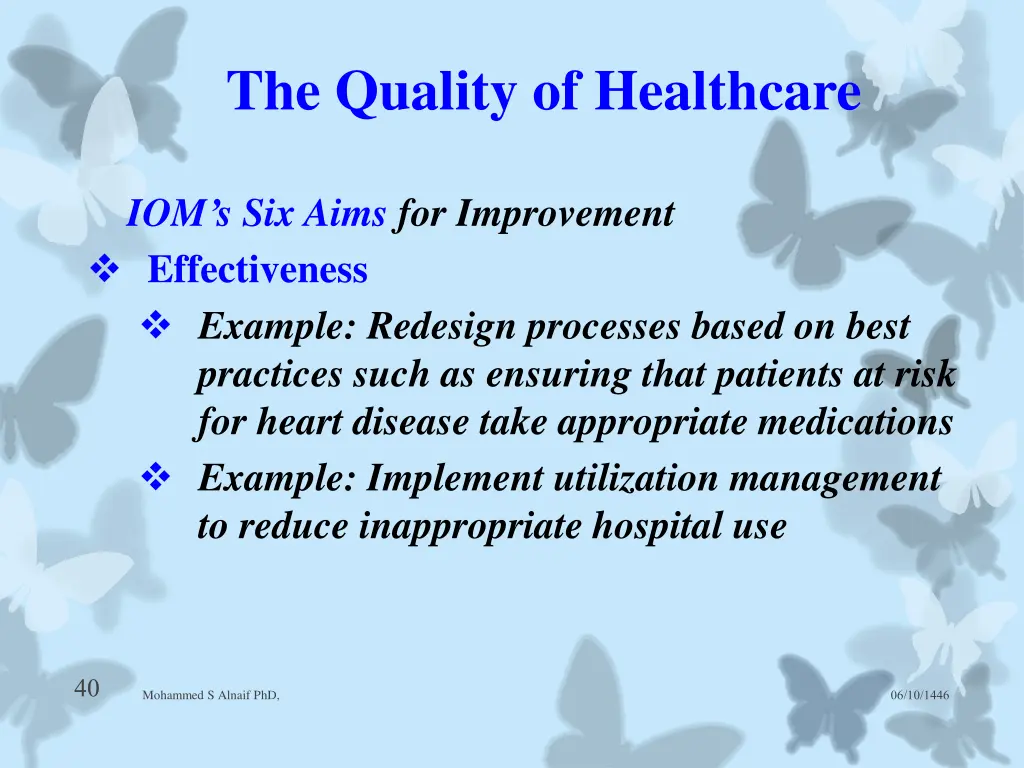 the quality of healthcare 9