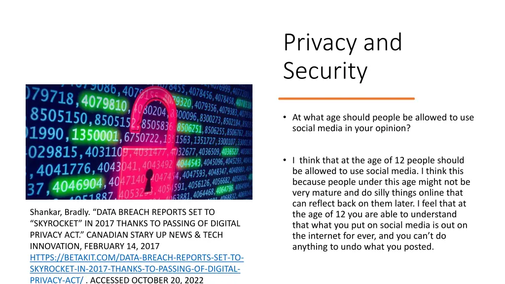 privacy and security