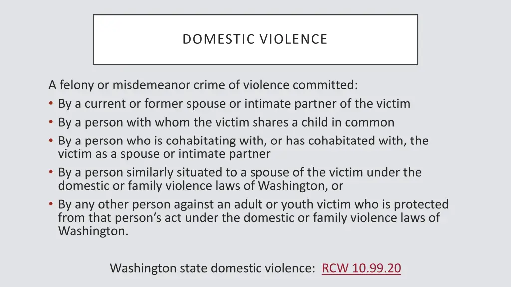 domestic violence