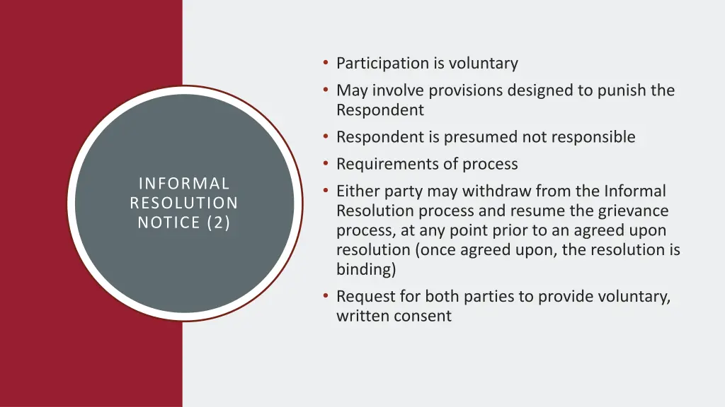 participation is voluntary may involve provisions