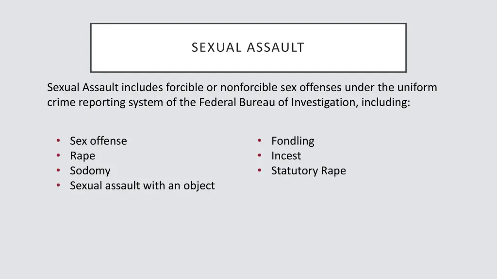 sexual assault