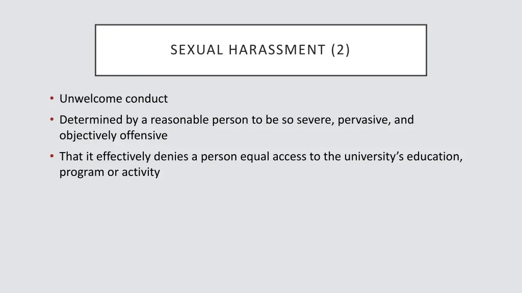 sexual harassment 2
