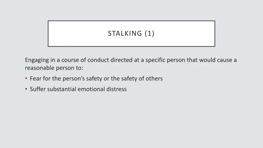 stalking 1