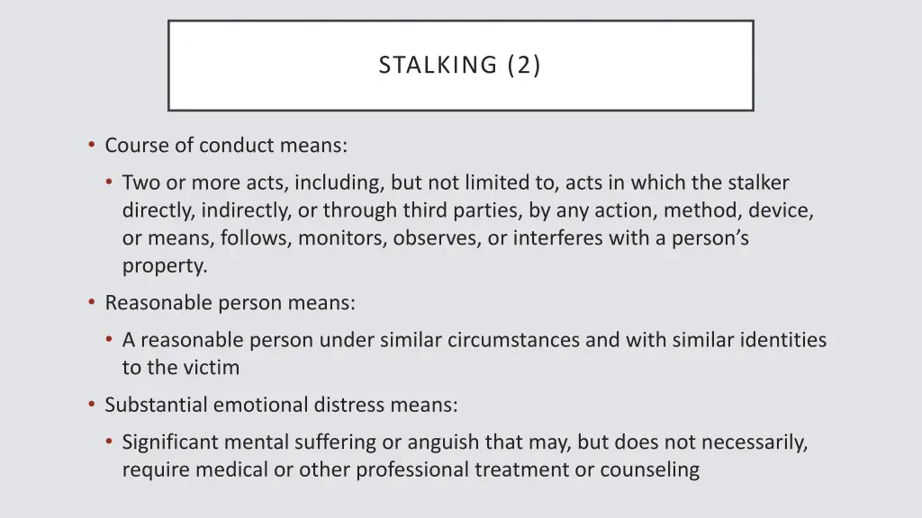 stalking 2