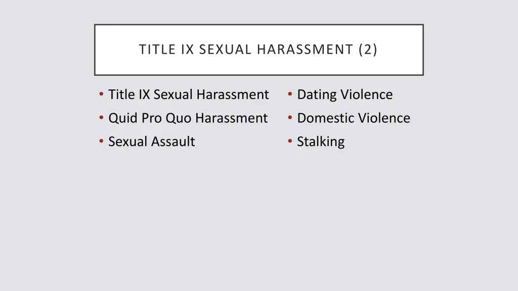title ix sexual harassment 2