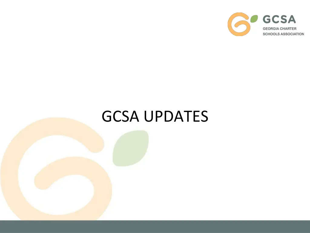 gcsa updates