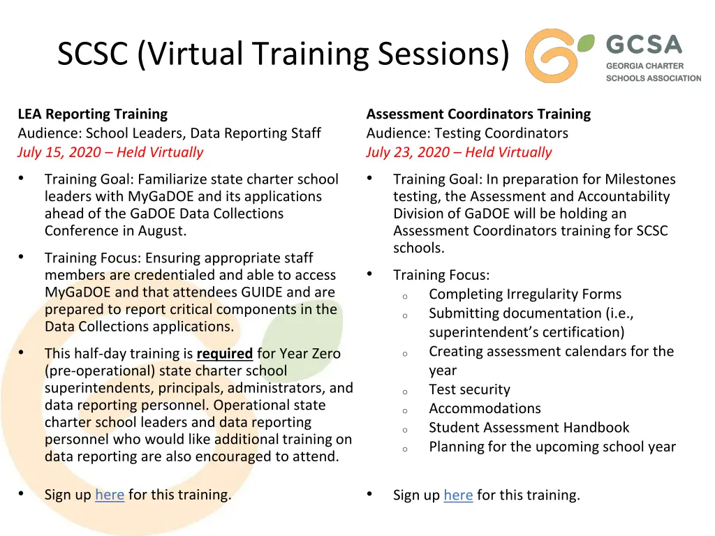 scsc virtual training sessions