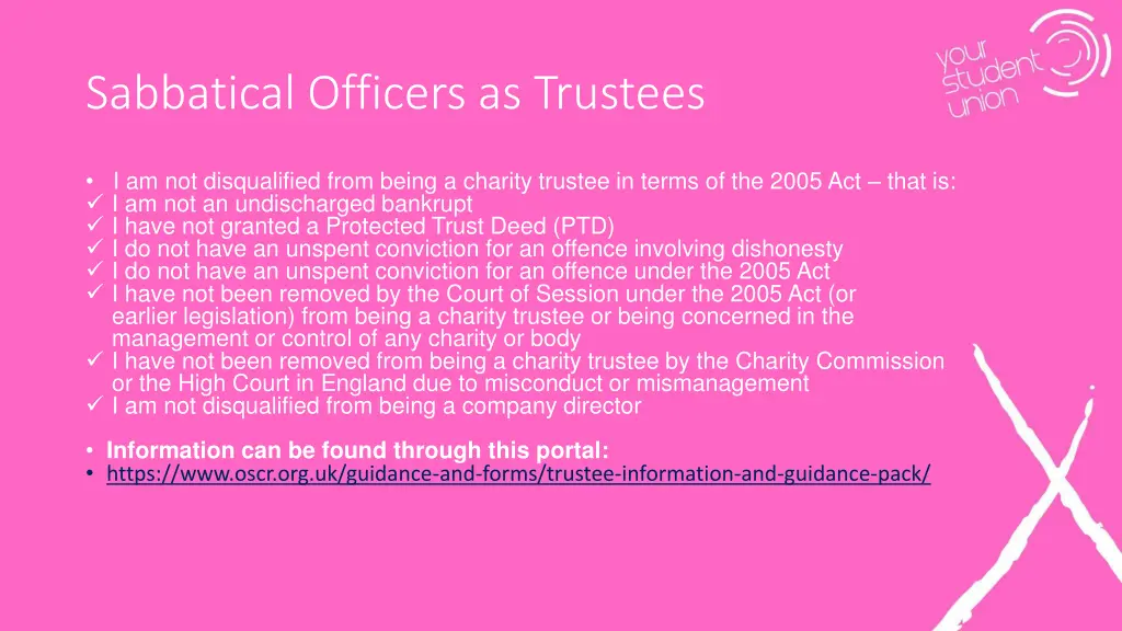 sabbatical officers as trustees 1