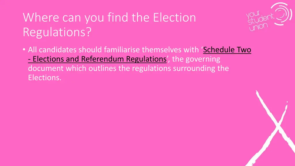 where can you find the election regulations