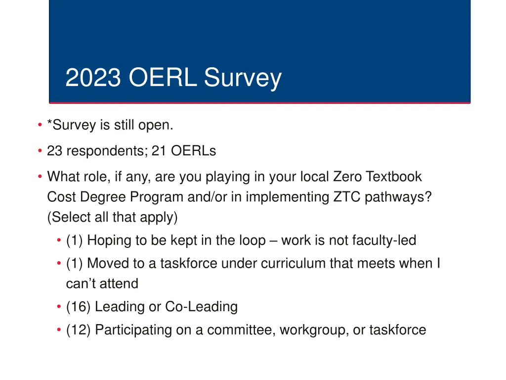 2023 oerl survey
