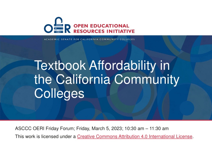 textbook affordability in the california