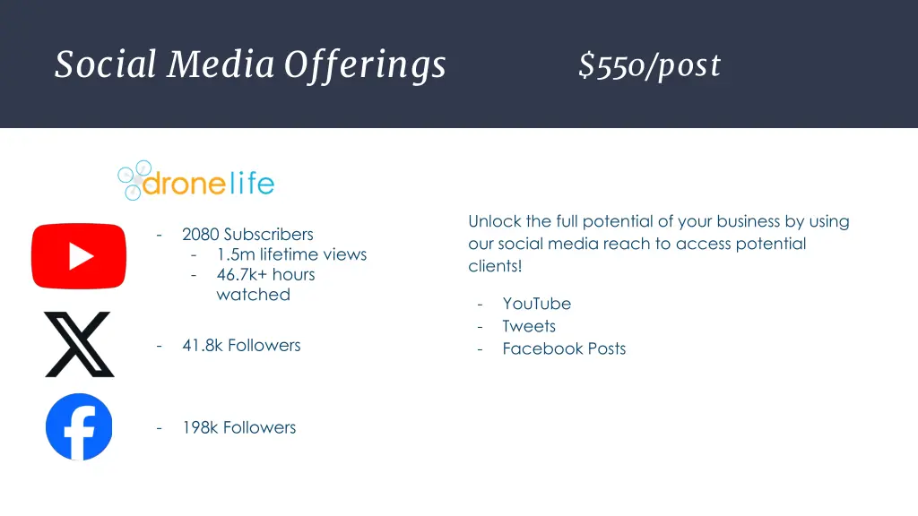 social media offerings