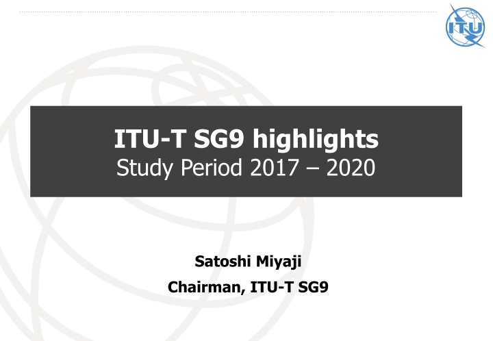 itu t sg9 highlights study period 2017 2020