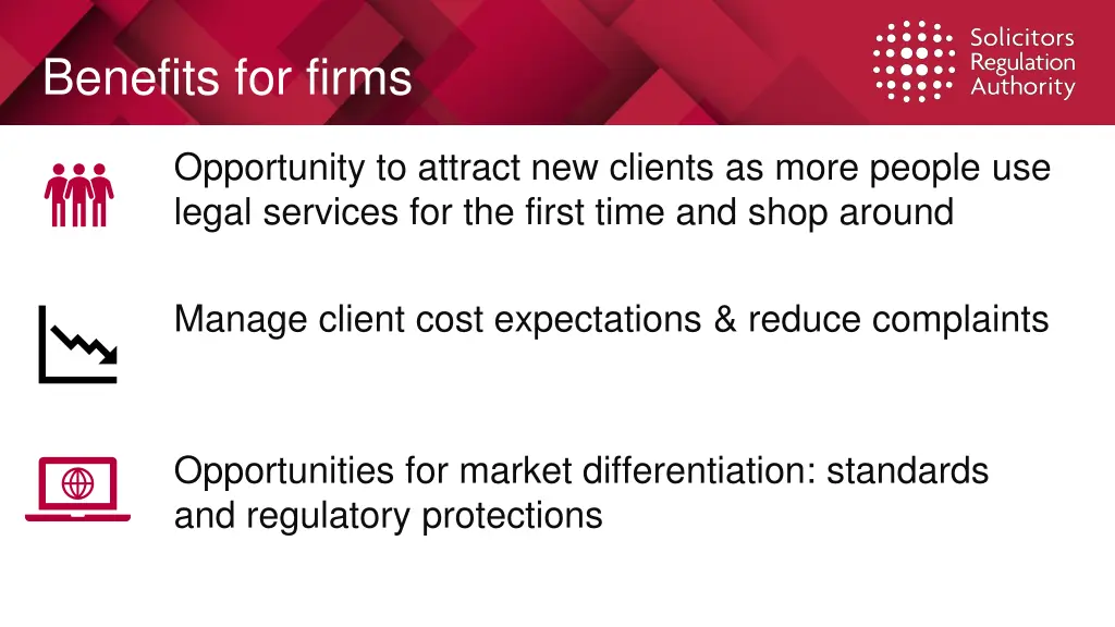 benefits for firms