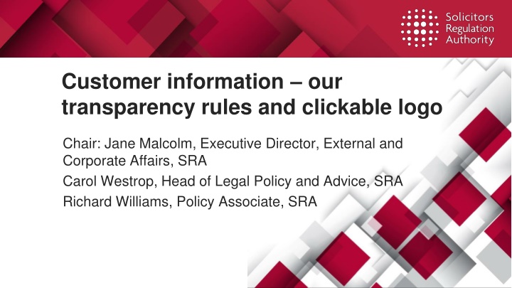 customer information our transparency rules