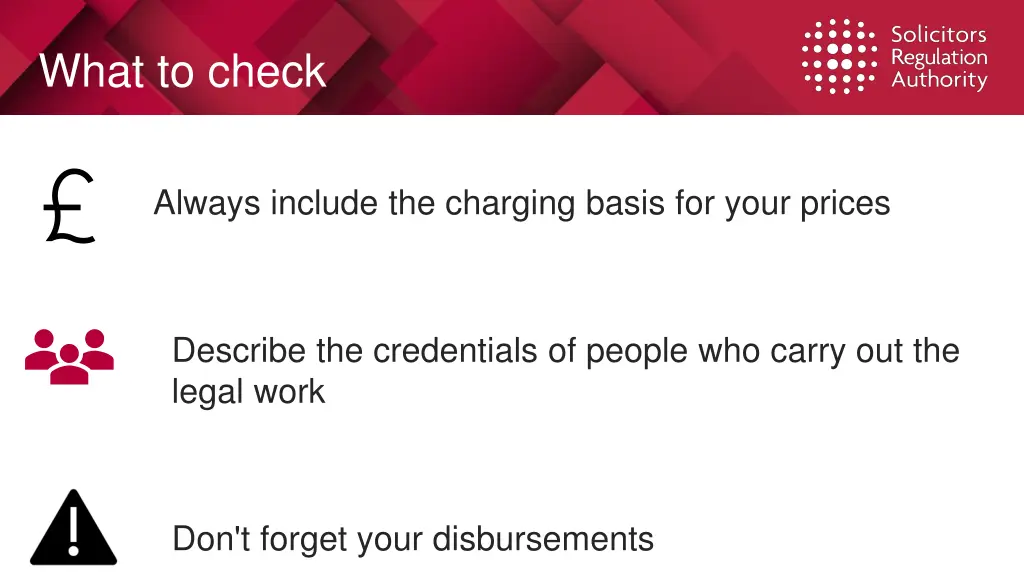 what to check