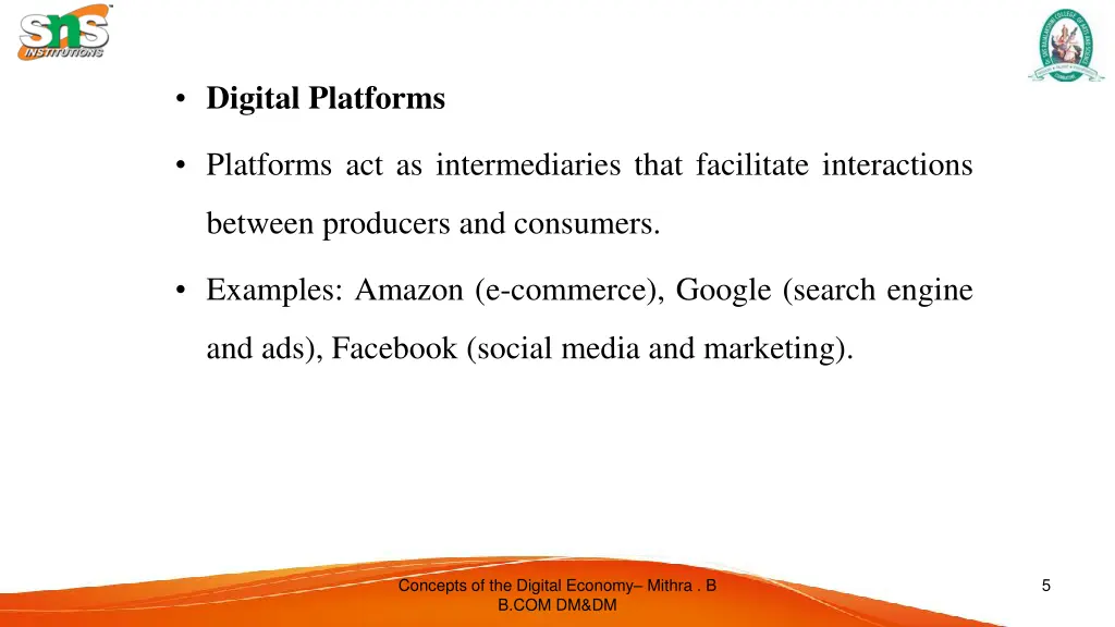 digital platforms