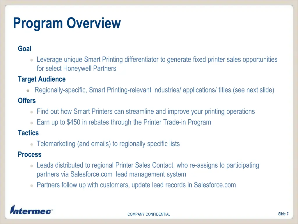 program overview