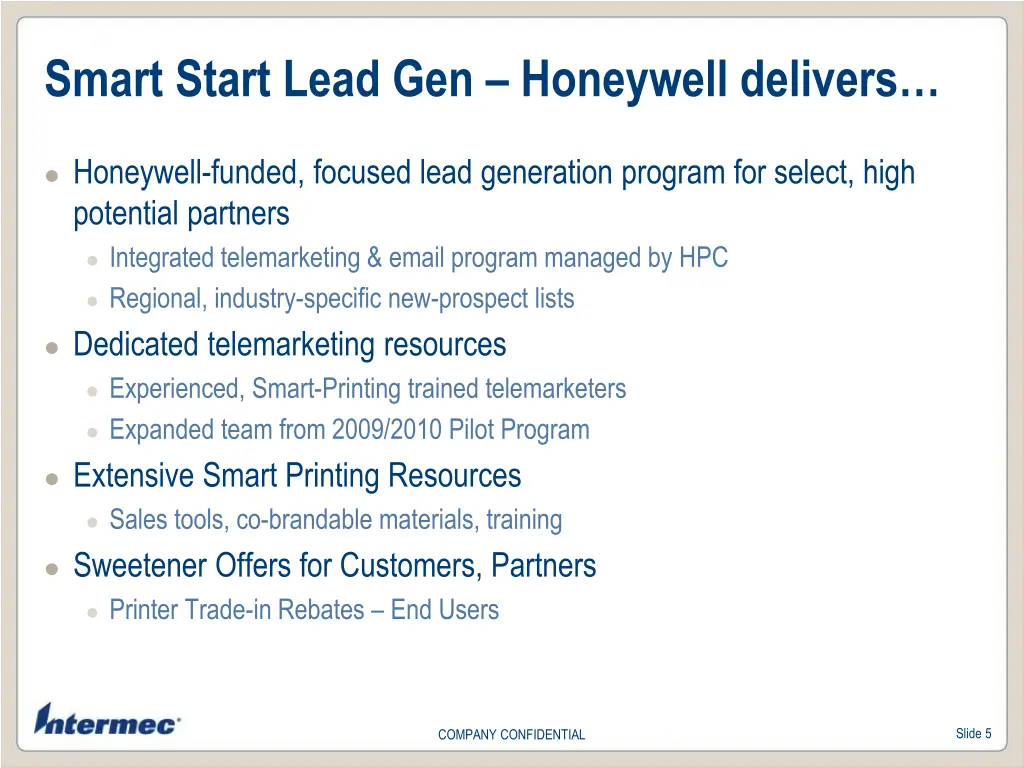 smart start lead gen honeywell delivers