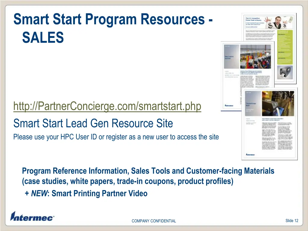 smart start program resources sales