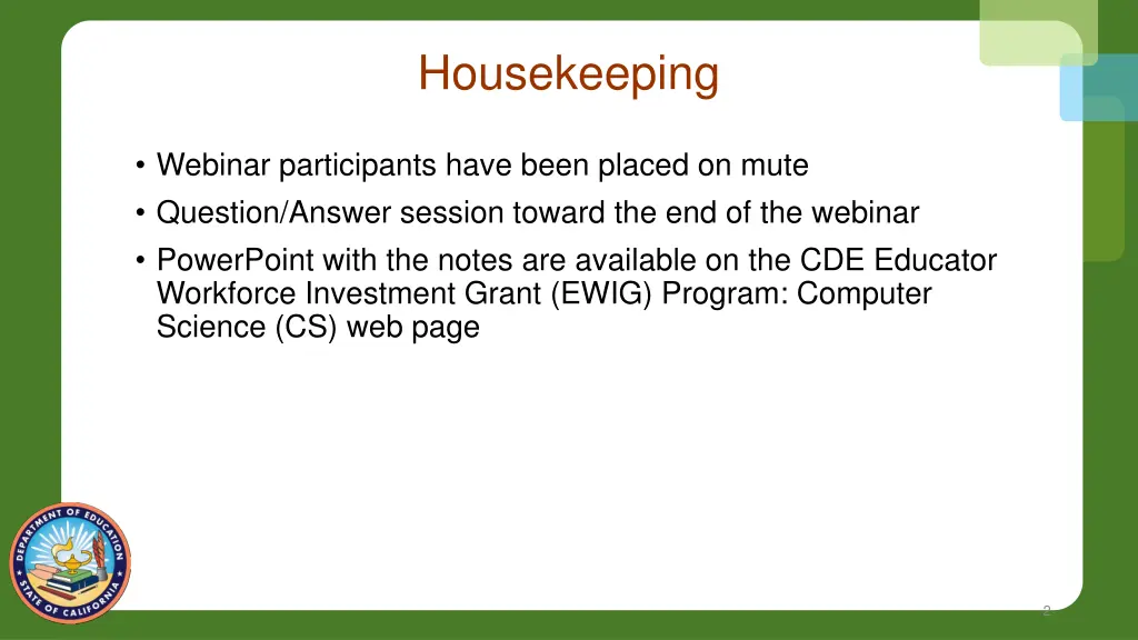 housekeeping