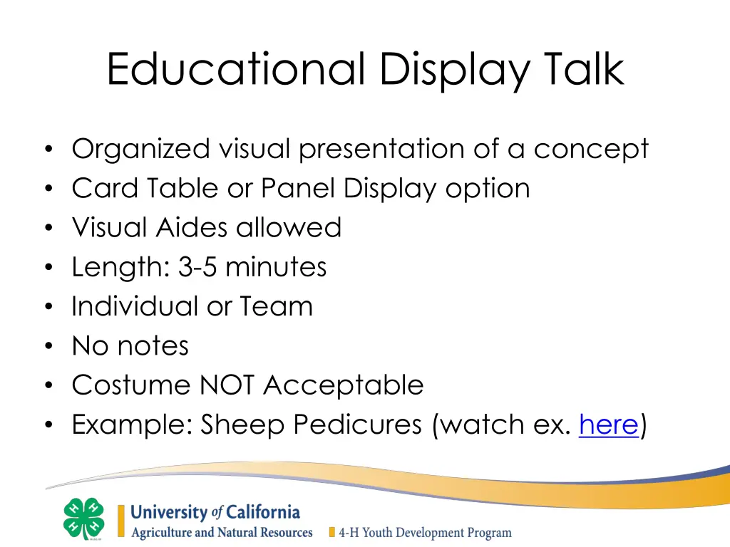educational display talk