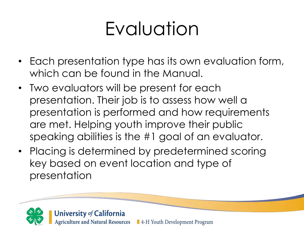 evaluation