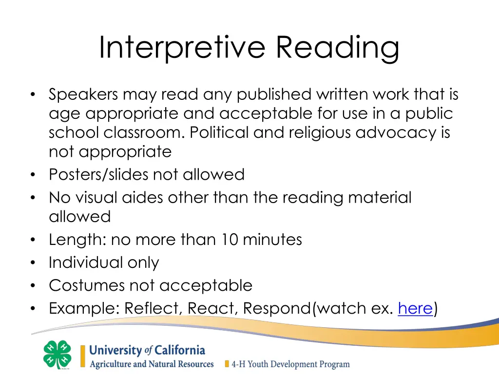 interpretive reading