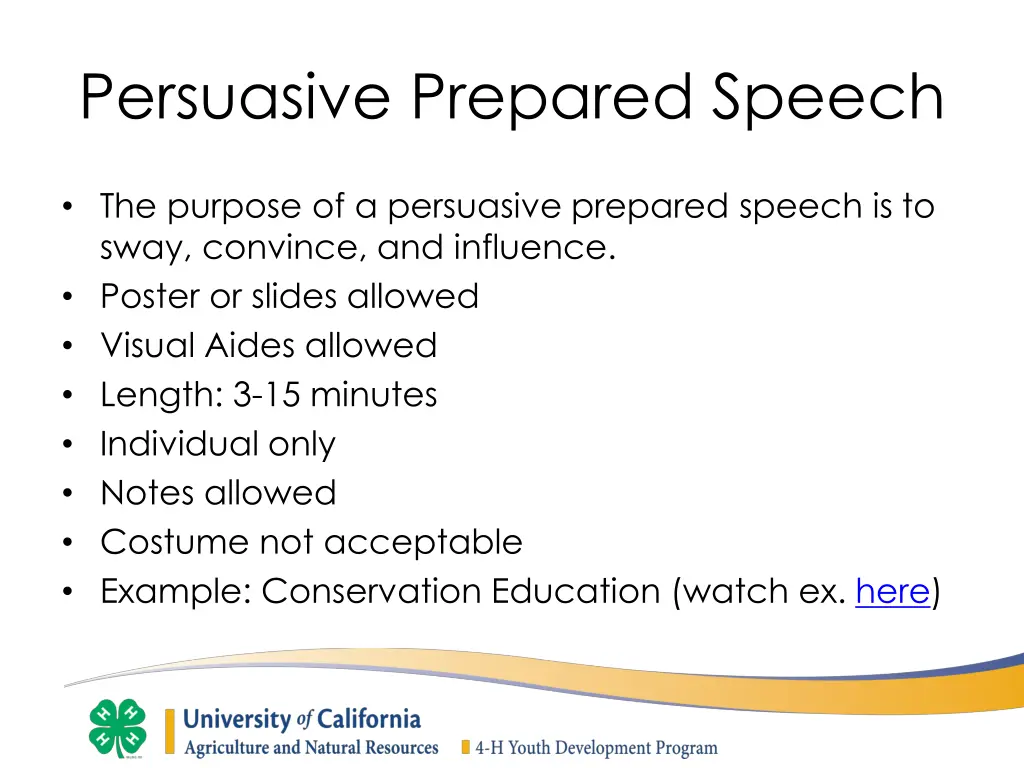 persuasive prepared speech