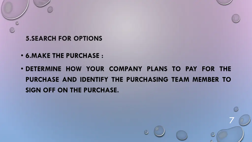 5 search for options
