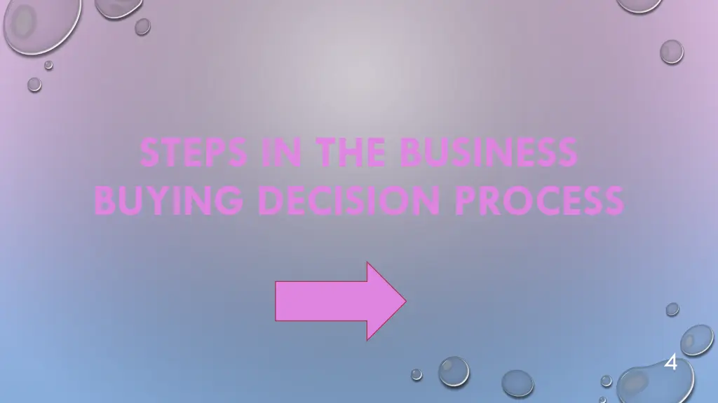 steps in the business buying decision process