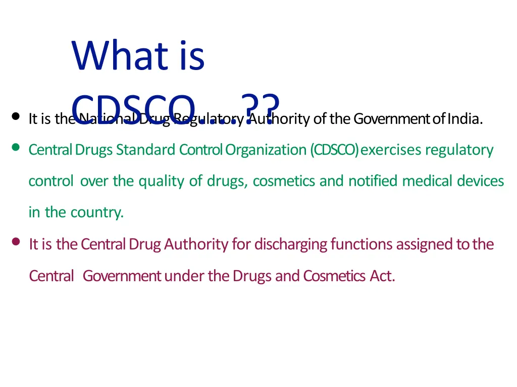 what is cdsco