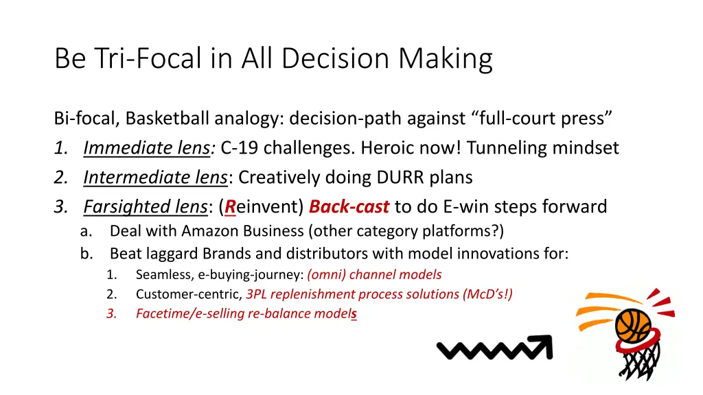 be tri focal in all decision making