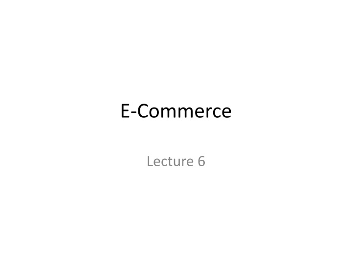 e commerce