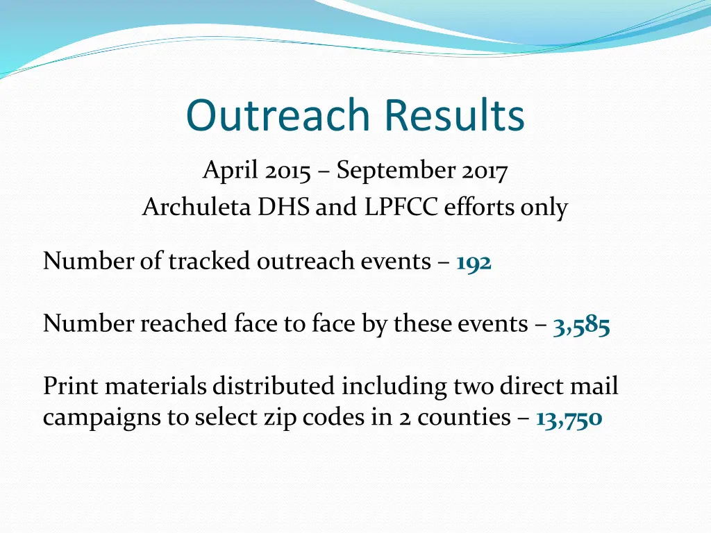 outreach results
