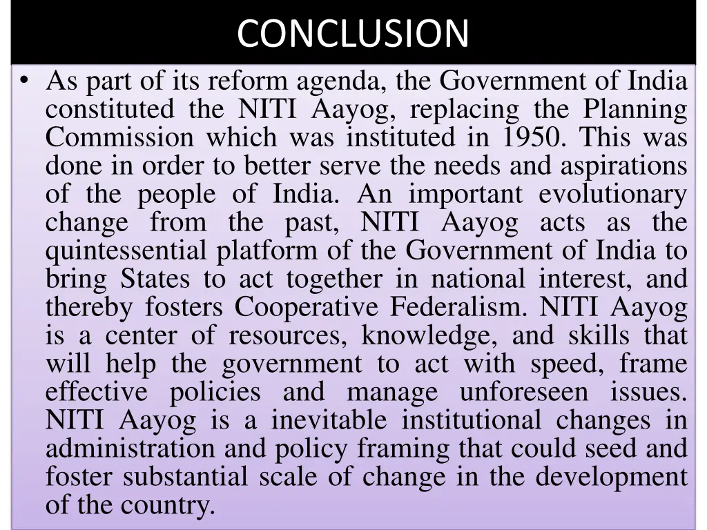 conclusion