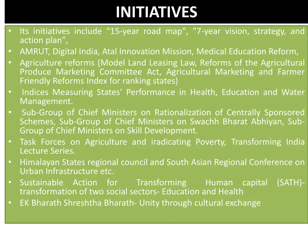 initiatives