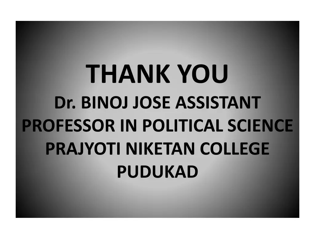 thank you dr binoj jose assistant professor