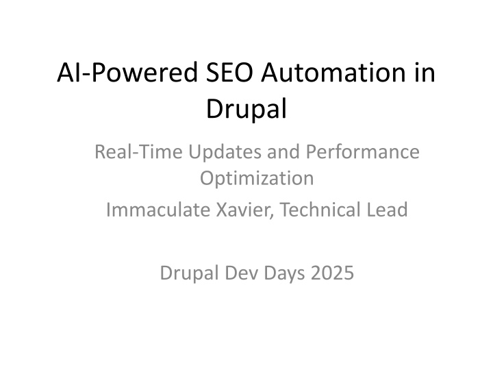 ai powered seo automation in drupal
