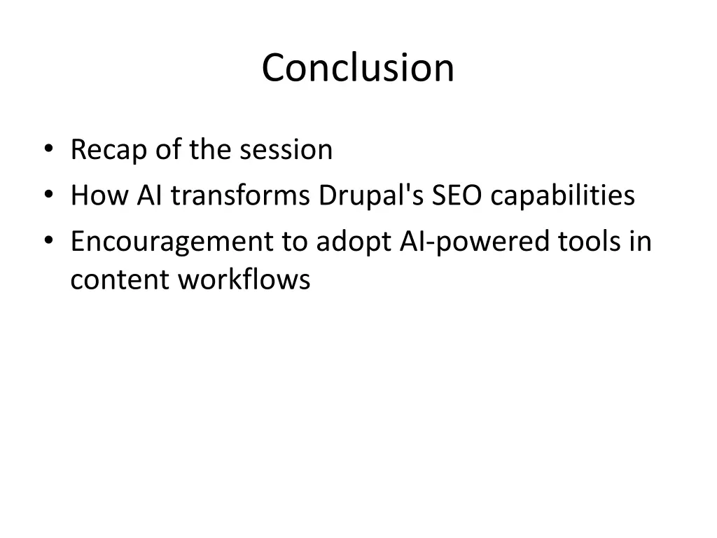 conclusion