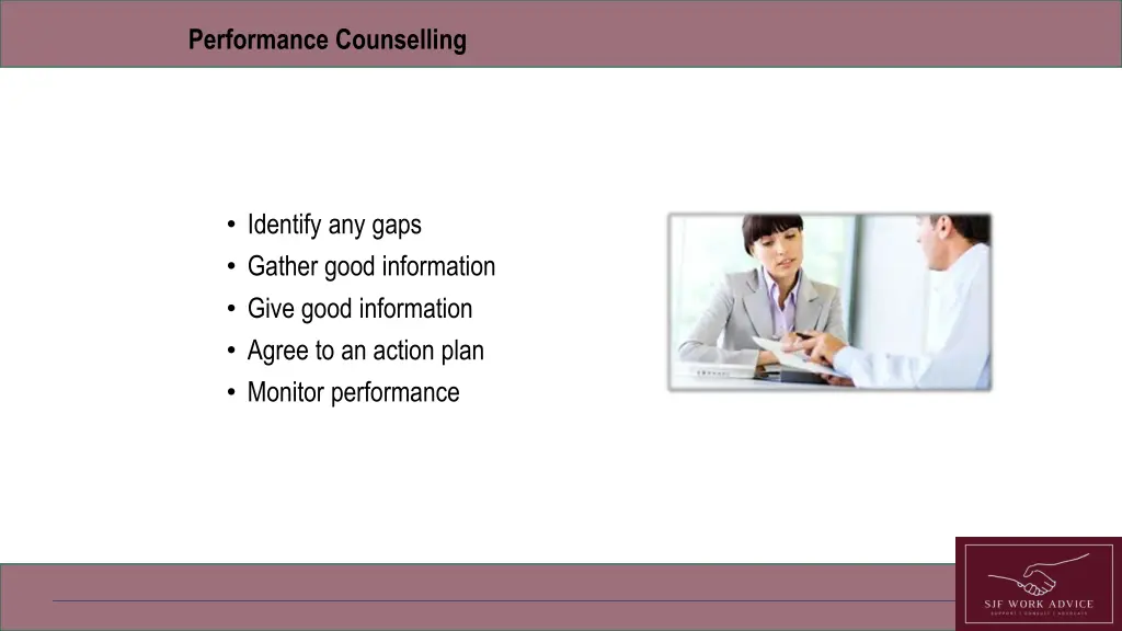 performance counselling