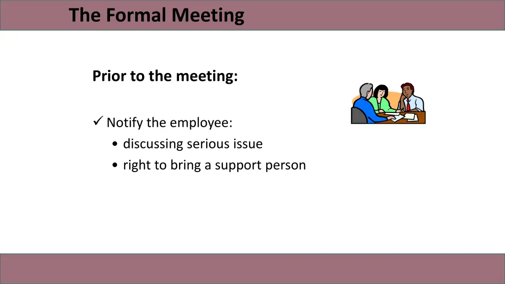 the formal meeting