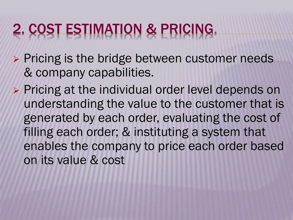 2 cost estimation pricing